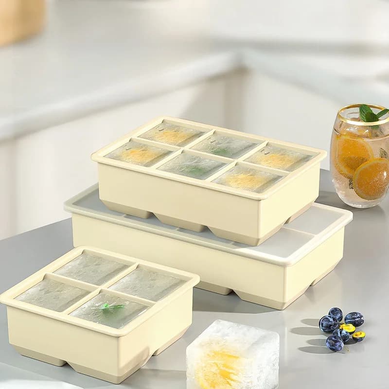 Stampo per ghiaccio in silicone Lup con coperchio, stampo per ghiaccio domestico, utensili da cucina, dal Flagip Store