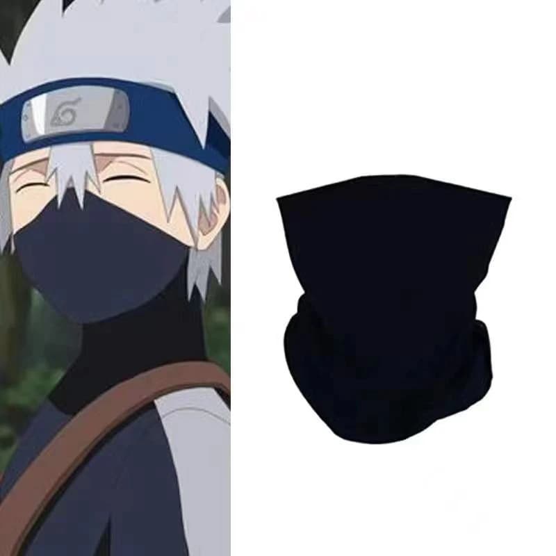 Anime Naruto Neck Gaiter Akatsuki Red Cloud Minato Kakashi Cosplay Bandana Cycling Face Mask Multifunctional Neck Scarf Fan Gift