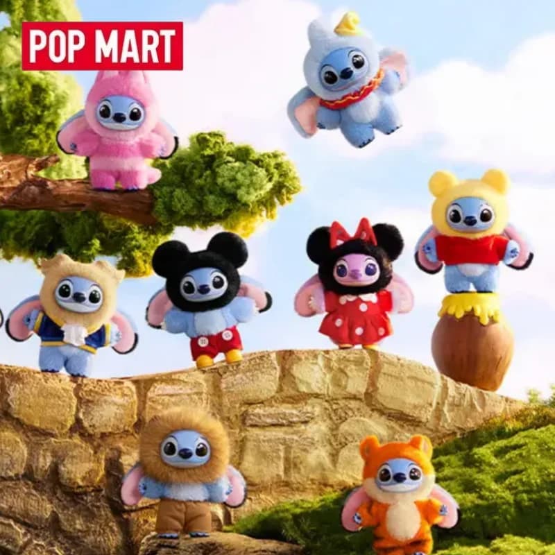 POP MART Disney Stitch Adventure Series - Blind Box in Vinile e Peluche, Action Figure Anime, Mystery Box a Sorpresa, Bambole da Collezione, Regalo