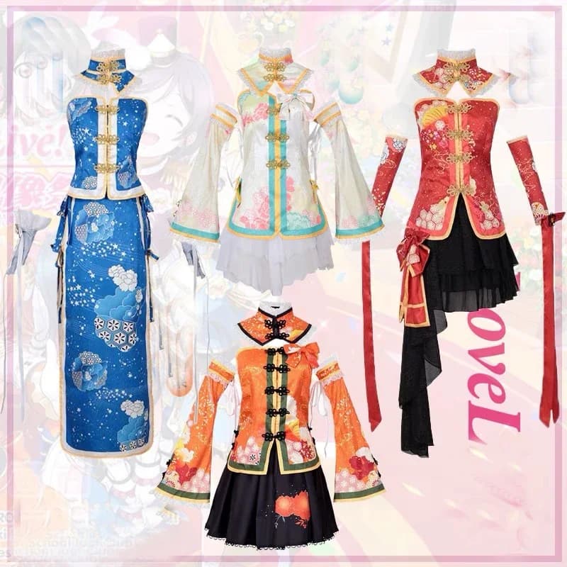 Lovelive Maki Nishikino Minami Kotori Awaken Love Live Honoka Kous Umi Sonoda Cosplay Cheongsam Hanayo Yazawa Eli Uniforme Vestito
