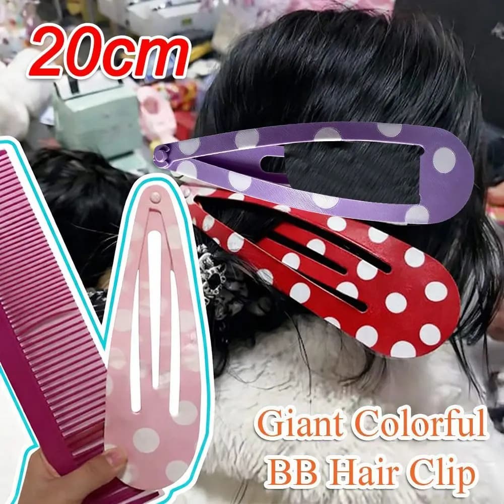 Divertente fermaglio gigante per capelli da 20 cm, colorato, con stampa 3D, fermaglio gigante, fermagli giganti BB, antistress