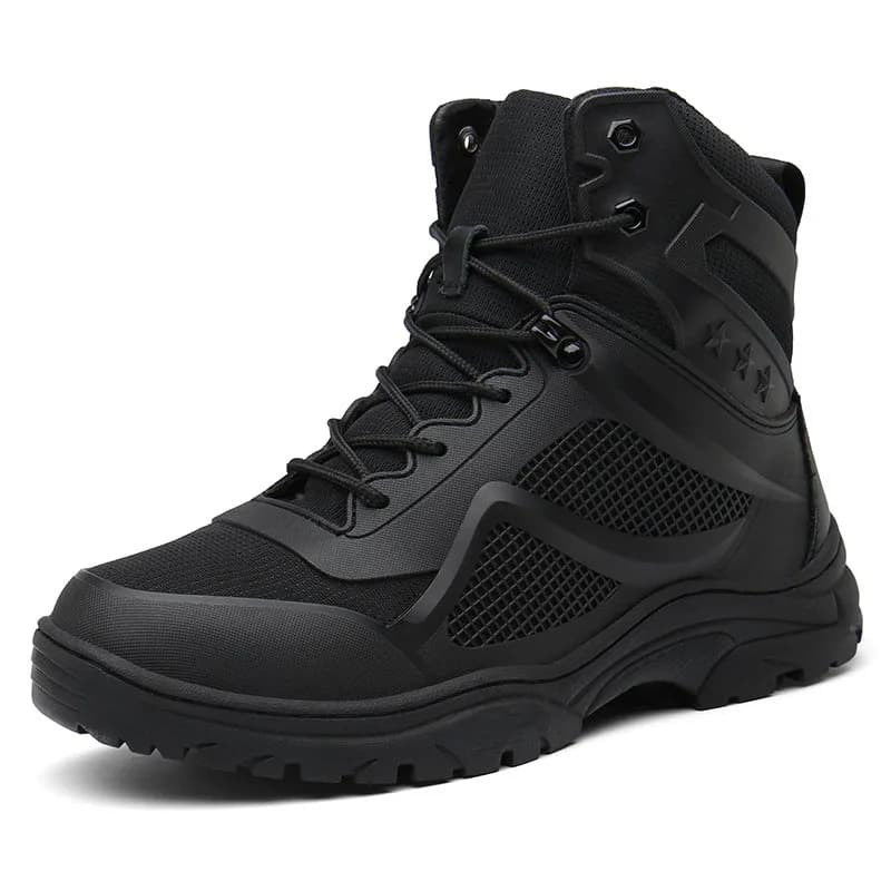 Winter Anti-Slip Steel-Toe Large-Size Outdoor Boots, Rock Climbing High-Top Hiking Boots, Snow-Proof Anti-Slip Military Boots