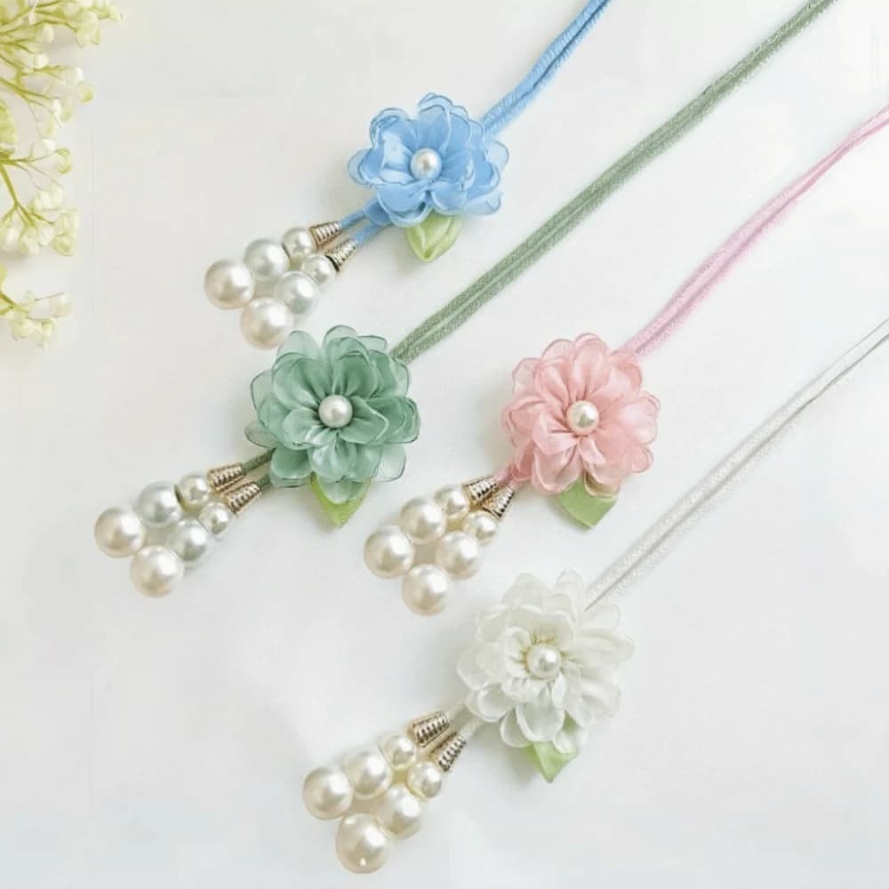 Cute Adjustable Flower Shape Curtain Tieback Elastic Band Cartoon Curtain Buckle Curtain Rope Room Home Decor