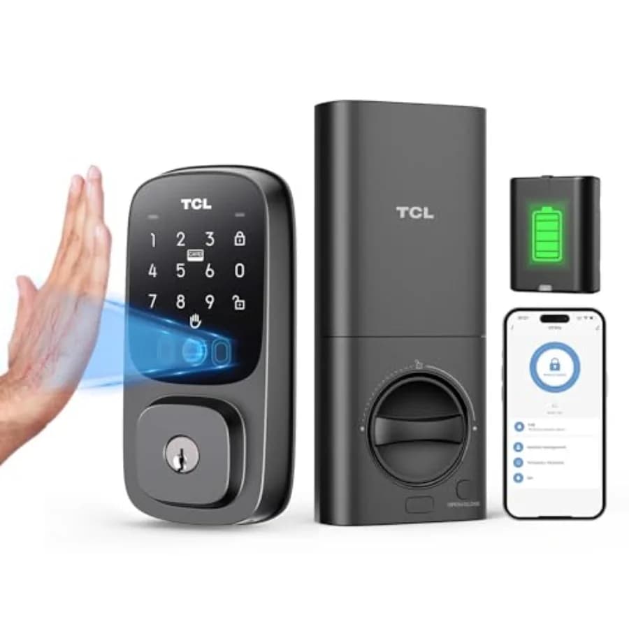 Serratura Intelligente D1 Pro con Riconoscimento Vene Palmari, Ingresso Senza Chiave, Batteria Ricaricabile, Controllo Remoto tramite App, Chiusura Automatica