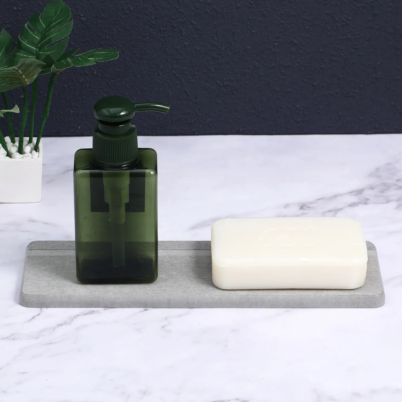 2 Pezzi Tappetino Assorbente in Diatomite Antiscivolo per Bagno, Lavabo, Porta Sapone, Porta Spazzolino, Protezione per Scrivania