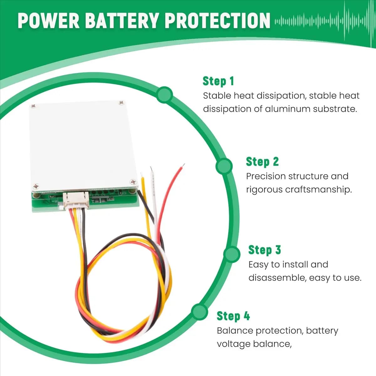 (A26M) 3S 12V 100A BMS Li-Iron Lithium Battery Charger Protection Board with Power Battery Balance/Enhance PCB Protection Board