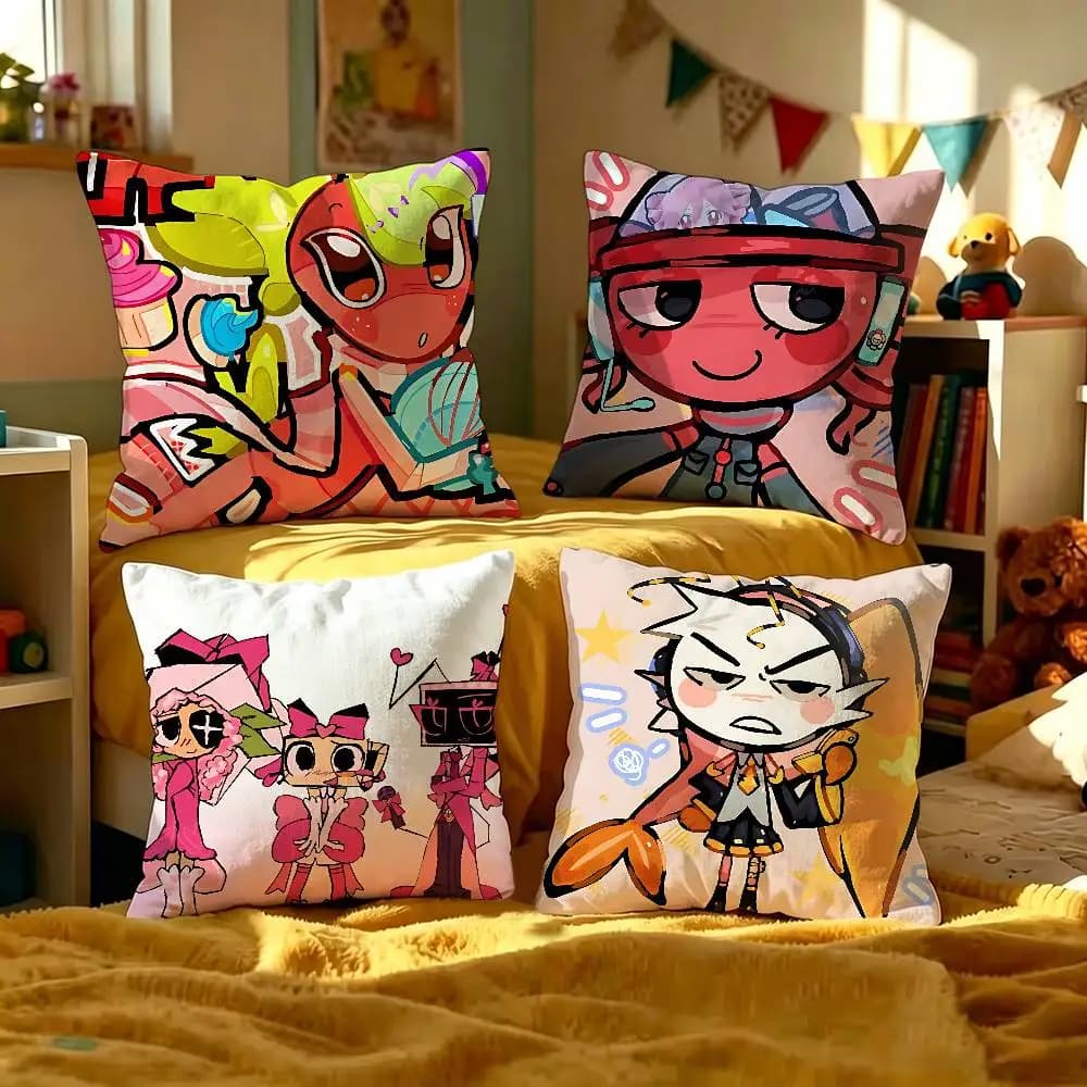 D-Dandys WorldS Cartoon Cushion Cover Pillowcase Upholstery Sofa Throw Pillow Home Decor Pillowcas