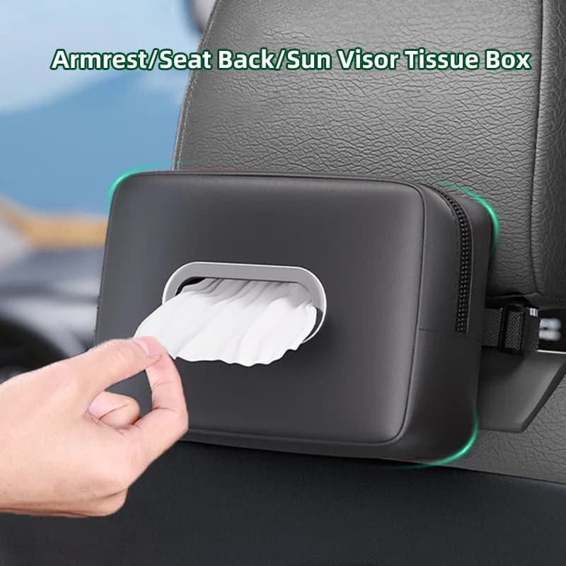 Porta Fazzoletti per Auto Compatibile con JEEP Renegade Avenger Patriot Compass Wrangler Grand, per Console Centrale, Bracciolo e Parasole