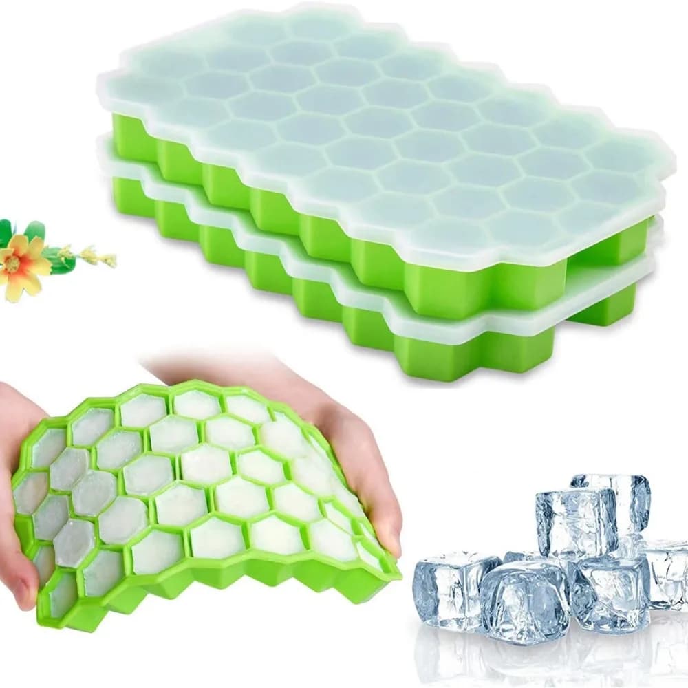 Stampo per Cubetti di Ghiaccio a Nido d'Ape con 37 Scomparti Senza Coperchio, Fai-da-Te