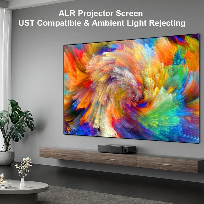Schermo per proiettore Fresnel 5.0 Pro UST ALR con cornice fissa 16:9, cornice sottile da 1 cm, 4K 8K per TV laser e home theater