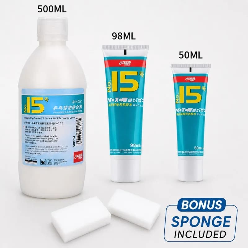 DHS No.15 VOC-Free Glue 50/98/500ml Water Glue for Table Tennis Racket Ping Pong Bat ITTF Approved Professional Accessories