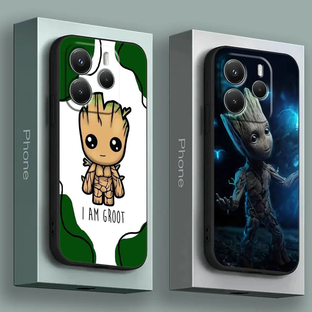 Cover per Telefono Baby Groot Marvel per Redmi 15C 14C 13C 12C, Custodia Posteriore per Redmi Note 15 14 13 12 Pro Plus 11 10 8 Pro in Silicone