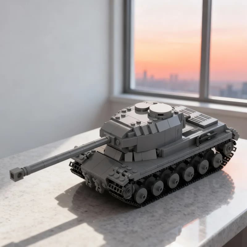 Set di Costruzioni MOC IS 2 Carro Armato Pesante Sovietico, 643 Pezzi, Blocchi Architettonici Fai-da-Te, Giocattoli Educativi Creativi, Regali di Natale