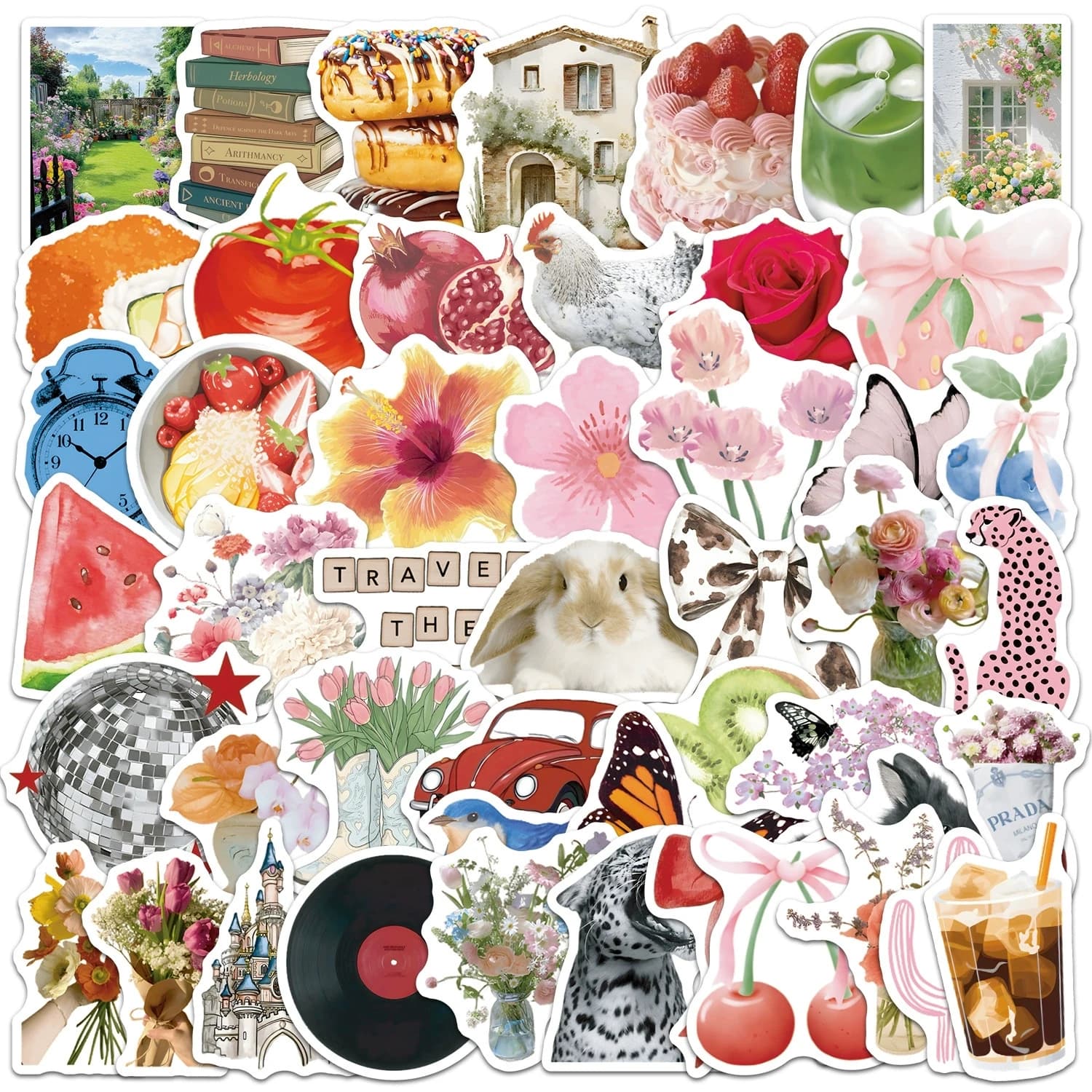 50-100 Pezzi Adesivi Kawaii Carini per Graffiti, Adesivi Decorativi Creativi Impermeabili per Tazze, Cancelleria, Quaderni, Valigie