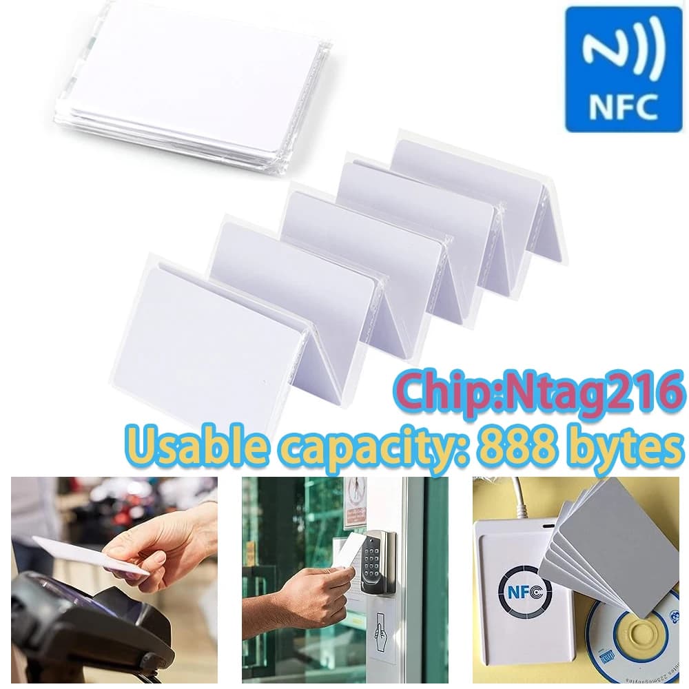 NFC Ntag216 Card NFC 216 Printable Memory 888 byte Corporate digital NFC tag compatible with iOS for all NFC enabled devices