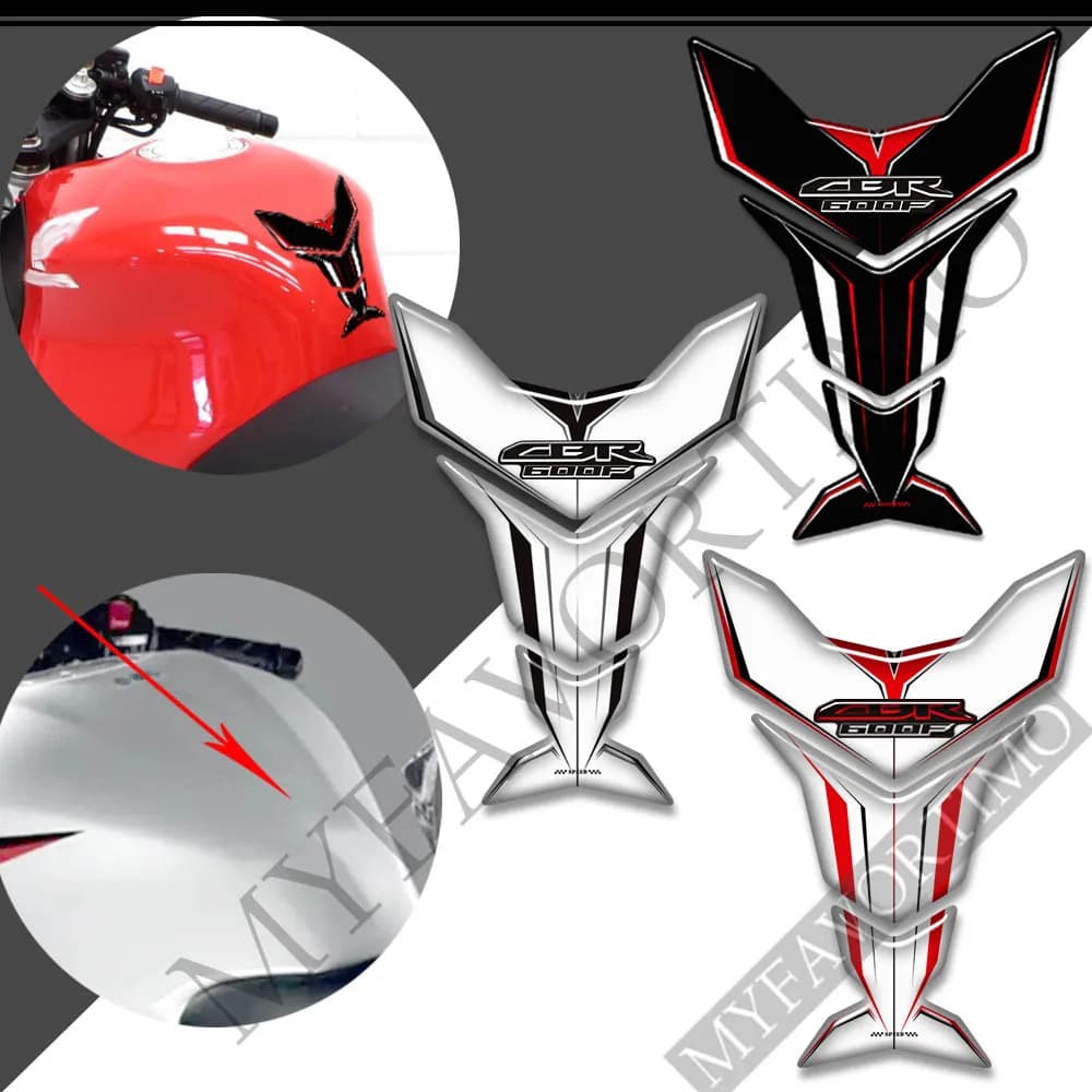 For Honda CBR600F CBR 600 F 600F Fireblade HRC Motorcycle Tank Pad Gas Fuel Oil Kit Knee Protection 3D Stickers Decals