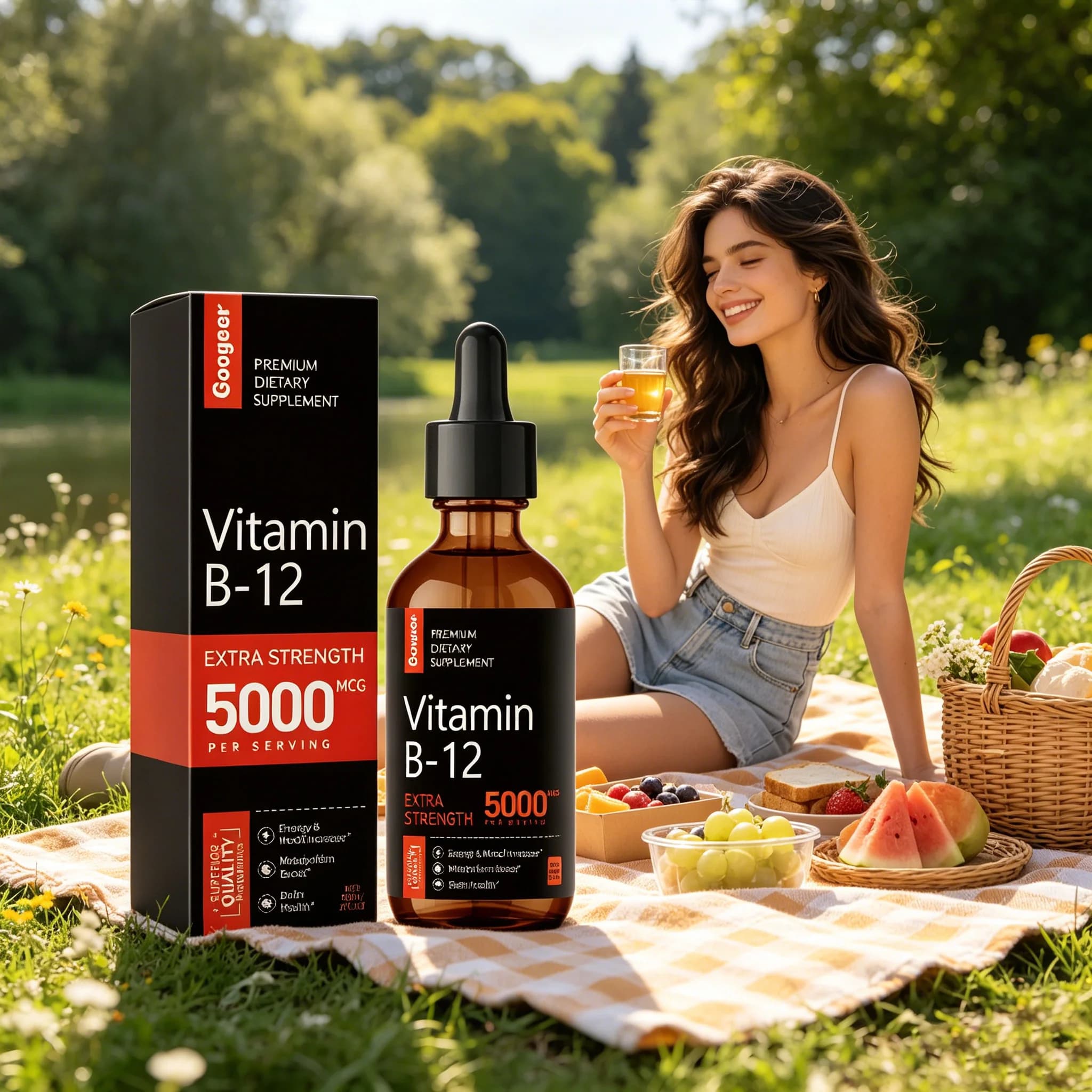 GOOGEER Multivitamin Liquid A-Z Vitamin B C D And Zinc Iron Support Immunitarian Energy for Adults and Children