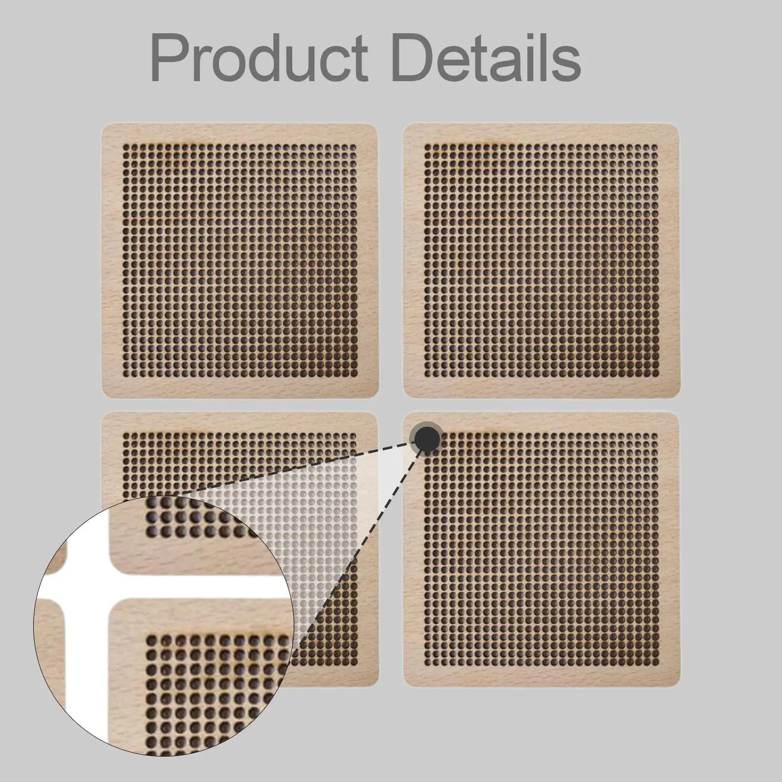 Kit per Ricamo a Punto Croce con Sottobicchieri in Legno, Uncinetto, Cavo e Ago per Amanti dell'Artigianato - Idea Regalo