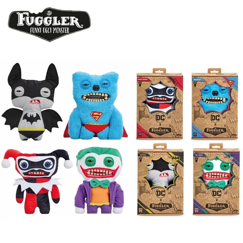 Fuggler bambola di peluche morbida DC Batman Superman brutto denti carini mostro giocattoli 22 cm figure di film di cartoni animati regali di tendenza di compleanno per bambini