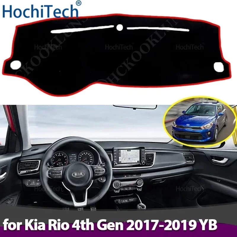 Copertura del cruscotto dell'auto Evitare la luce Pad Cruscotto Zerbino Caso Tappeti per Kia Rio 4th Gen 2017 2018 2019 YB