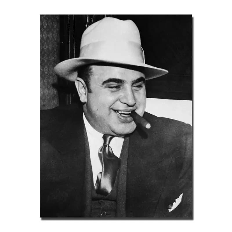 AL CAPONE-Chicago Mafia Print Art Canvas Poster, Living Room Decor, Home Wall Picture