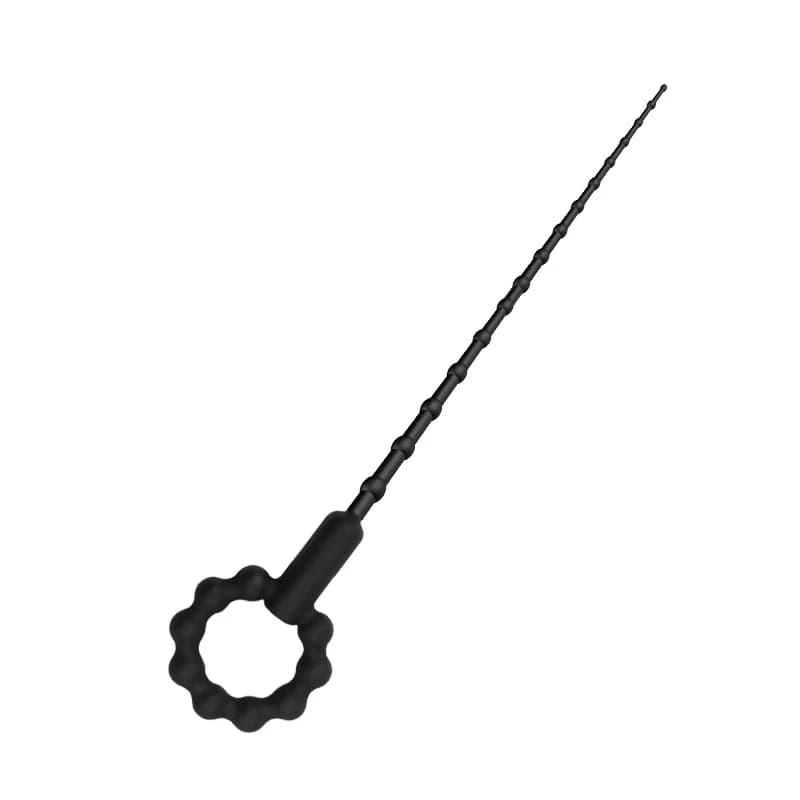 Suono uretrale vibrante in silicone per stimolazione intensa, giocattolo elettrico per massaggiatore della prostata, design con perline morbide e flessibili