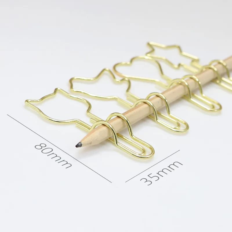 Clip per penna per notebook Clip speciale per clip per agenda Clip per portapenne Clip per carta dorata Graffette Accessori per ufficio Clip in metallo