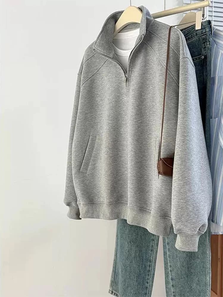 American Style Thickened Hoodie Men's Winter Fleece Lined Casual Overhead Shirt Fashionable Versatile Outerwear