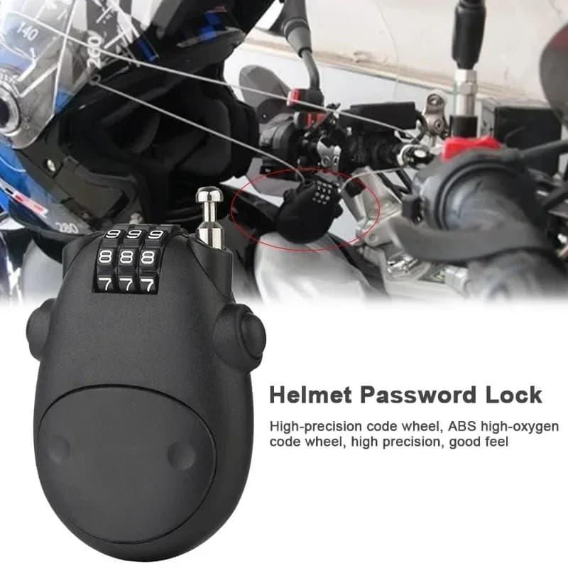 Blocco a combinazione cavo di alimentazione, lucchetto per casco moto, lucchetto a combinazione cavo telescopico, lucchetto a combinazione ruota ad alta precisione
