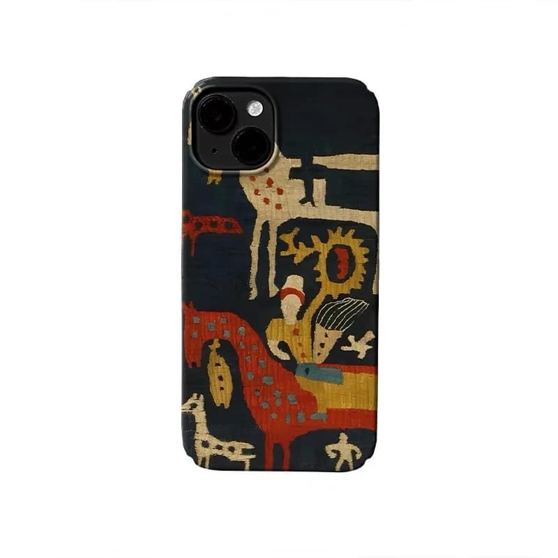 Ins Black Illustration Knight Custodia per IPHONE 17 16 ProMax 15 14 Plus 13 12 MINI 11 PRO 16Plus XR XS MAX Cover per telefono in acrilico