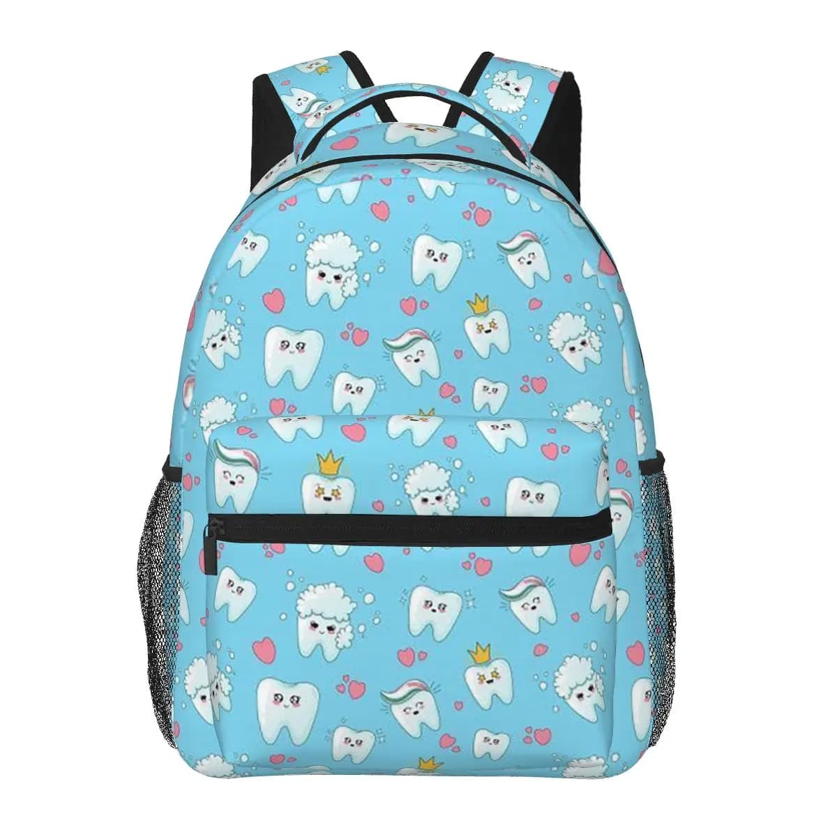 Zaino per studenti con motivo Tooth Dental Fairy, borsa da scuola, zaino da viaggio per escursioni, per uomo e donna, borsa a tracolla alla moda