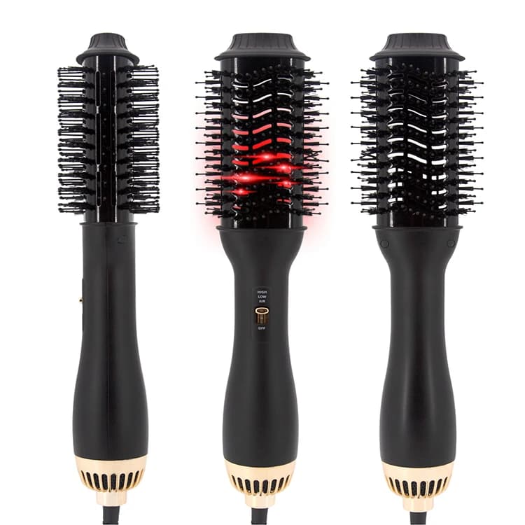 Professional hair dryer 3 in 1 cold hot infrared 1200W hair brush hair dryer aerograph in one step