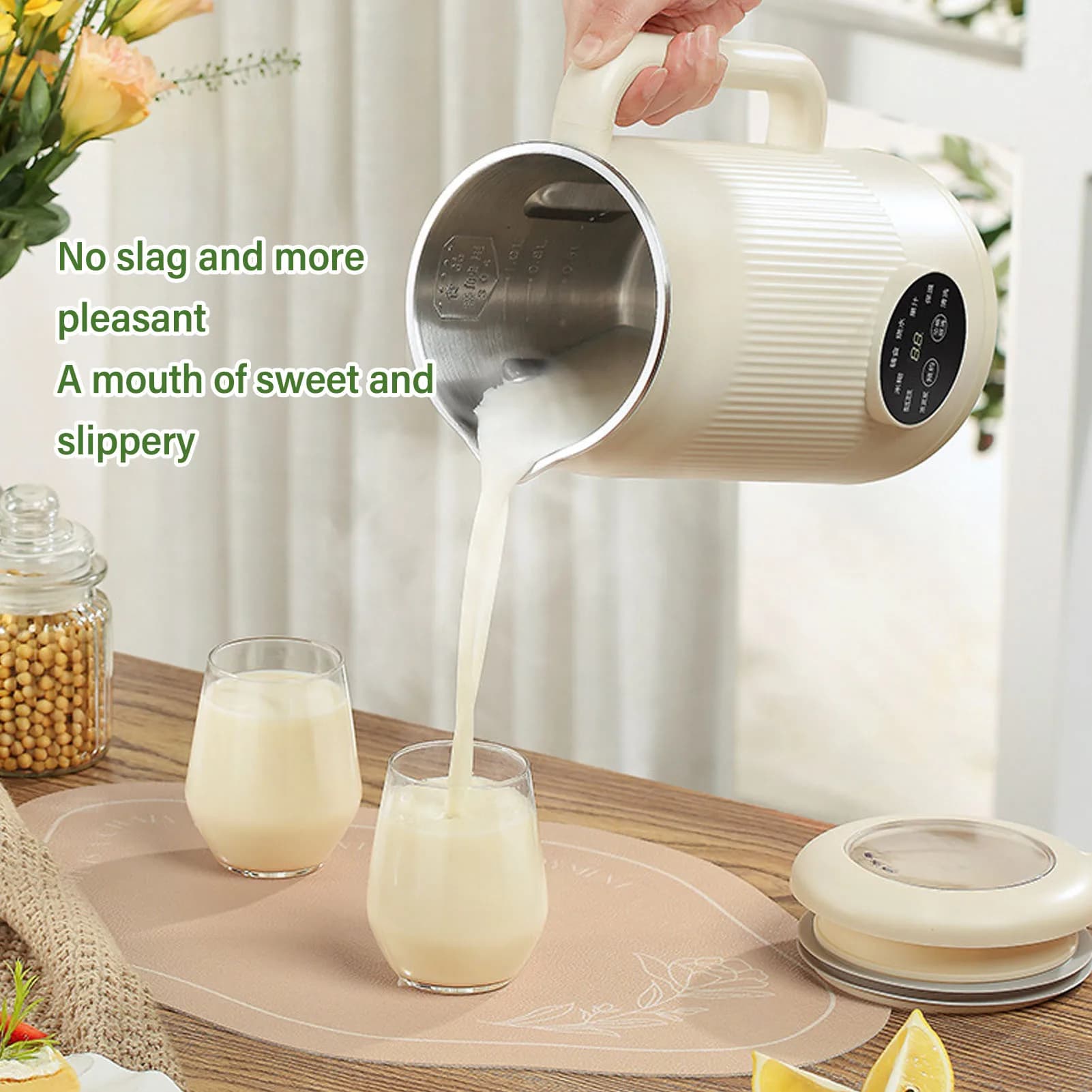 Walnut Milk Machine Automatic Soybean Machine Cooking Robot Hot Blender Home Small Multifunctional Mini 1L 1.2L