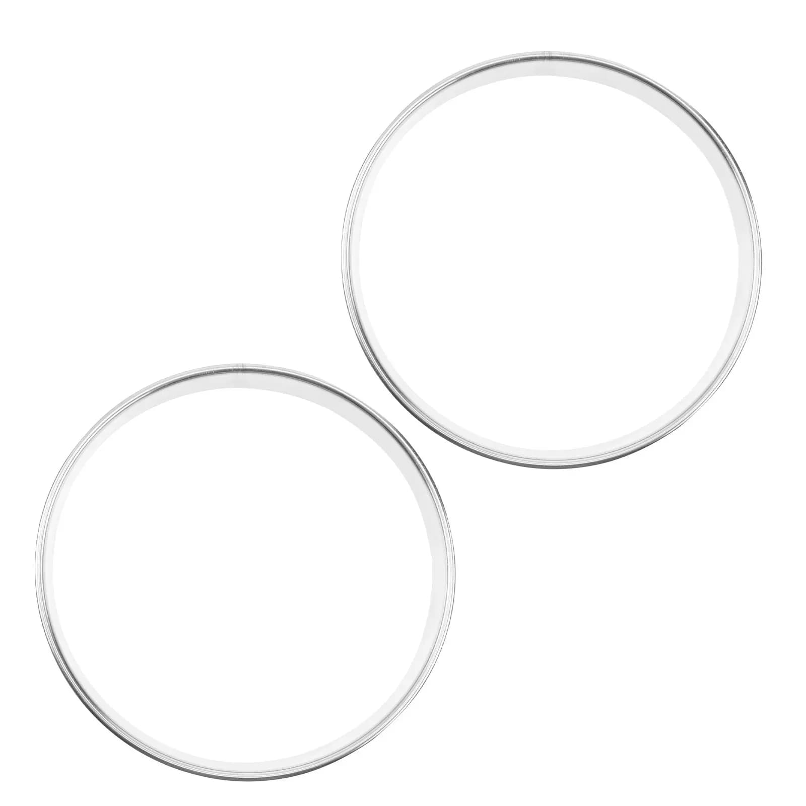 2 Pezzi Anelli per Servire Pizza in Acciaio Inossidabile, Anelli Rotondi in Metallo da 7 Pollici per Dessert, per Preparazione Pizza, Cottura, Biscotti, Torte, Pancake, Cucina
