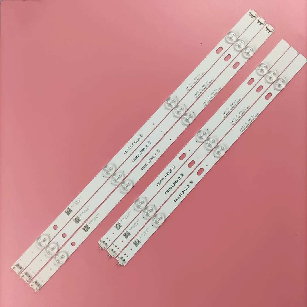 Striscia di retroilluminazione a LED (6) per 43LF510V 43LF5100 43LH5100 43LH590 43LJ515V 43LH520V 43LH511T 43LH570V LF51_FHD_A B 43LH51_FHD_A B