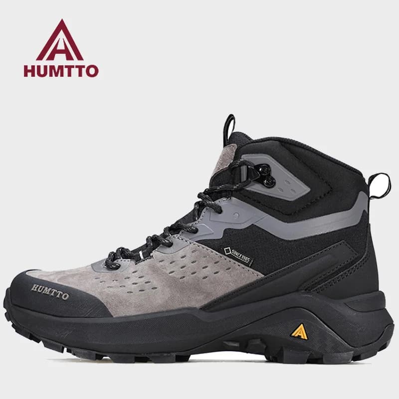Humtto Scarpe da trekking da uomo impermeabili per esterni Scarpe da ginnastica da arrampicata in pelle di mucca Trekking Caccia da donna Stivali tattici da montagna per turismo