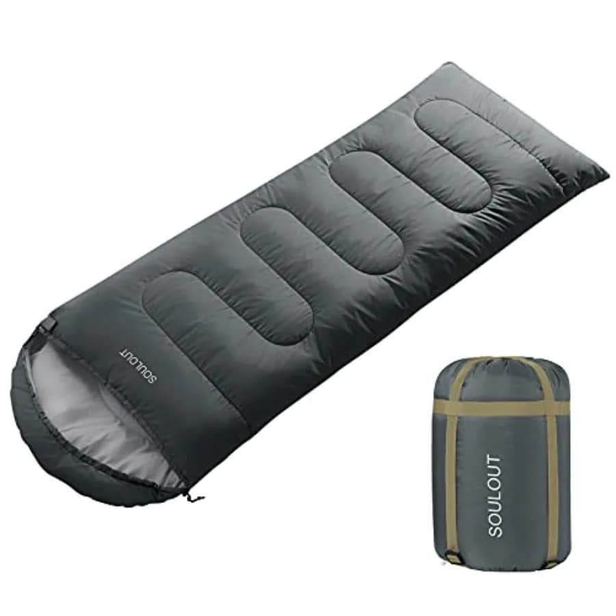 3-4 Season Sleeping Bag for Adults and,Lightweight Warm Cold Weather Camping Bag with Waterproof Compression Sack Portable for