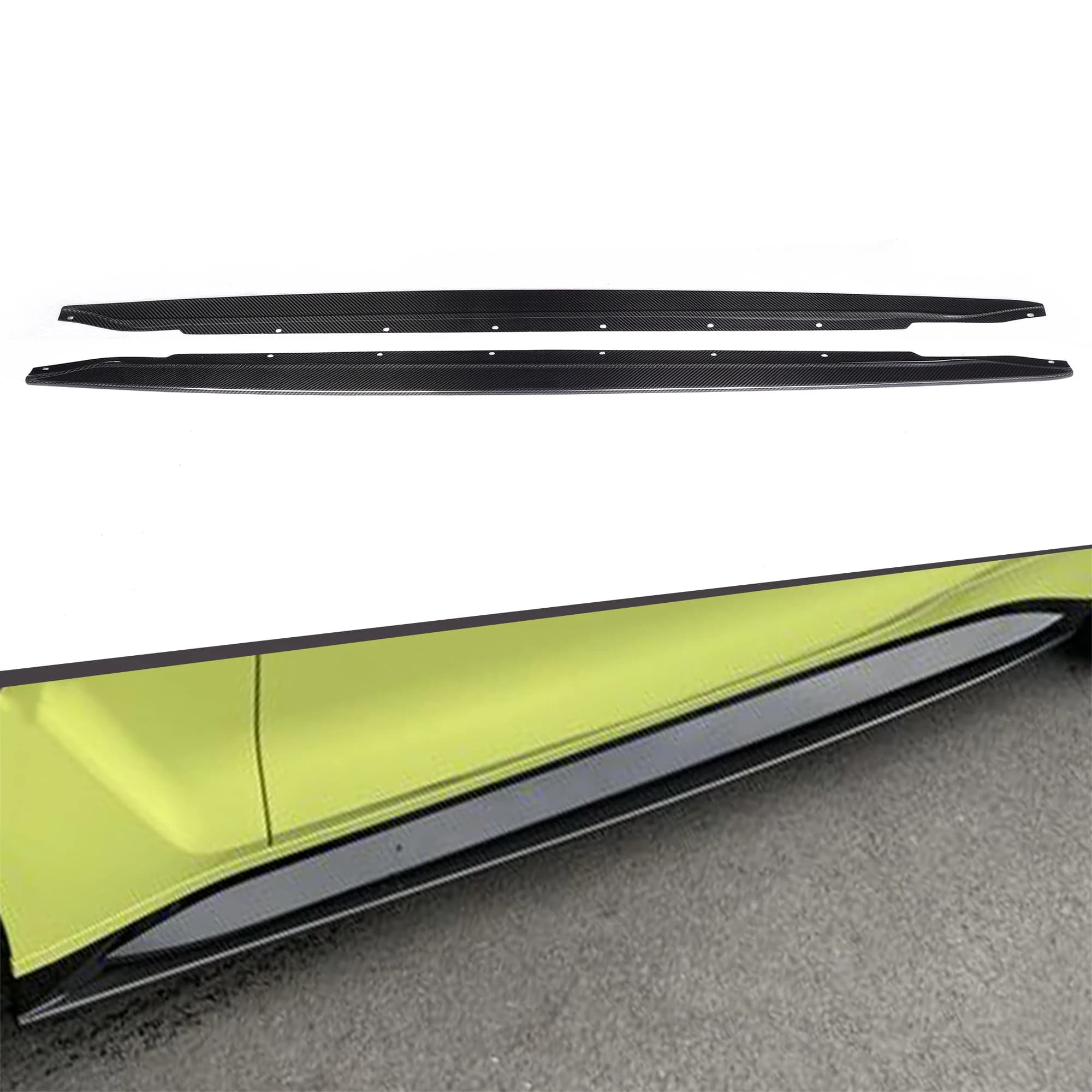 Nuovi Arrivi Minigonne Laterali G80 M3 Stile MHC in Fibra di Carbonio Secca, Estensione Pannello Sottoporta per G80 G82 G83 M3 M4 2021+