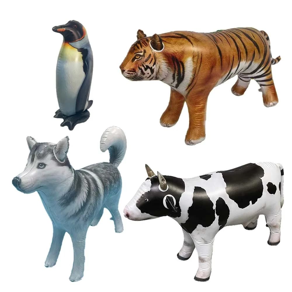 Jungle Safari Animal Balloons Large Inflatable Tiger Cow Penguin Dog Kids Birthday Party Decoration Baby Shower Photo Prop 2026
