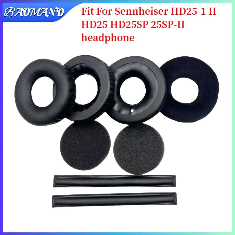 BAOMAND Spare Bearings Memory Foam Headset for Sennheiser HD25-1 II HD25SP 25SP-II Headphones Headsets
