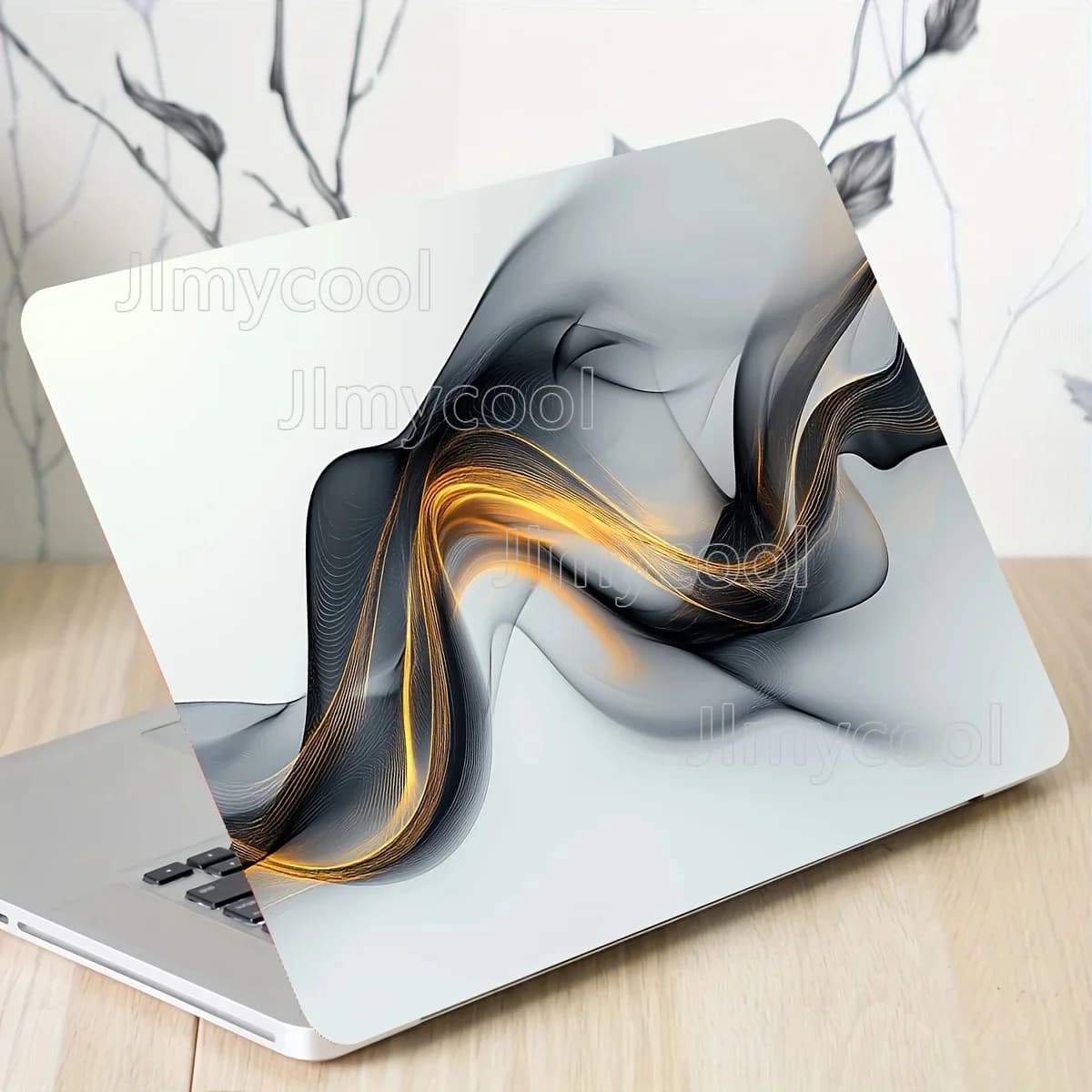 Confezione da 2 pezzi Custodia per decalcomanie artistiche per laptop con texture in marmo Adesivo per pelle per netbook impermeabile universale Resistente ai graffi sulla pelle del laptop