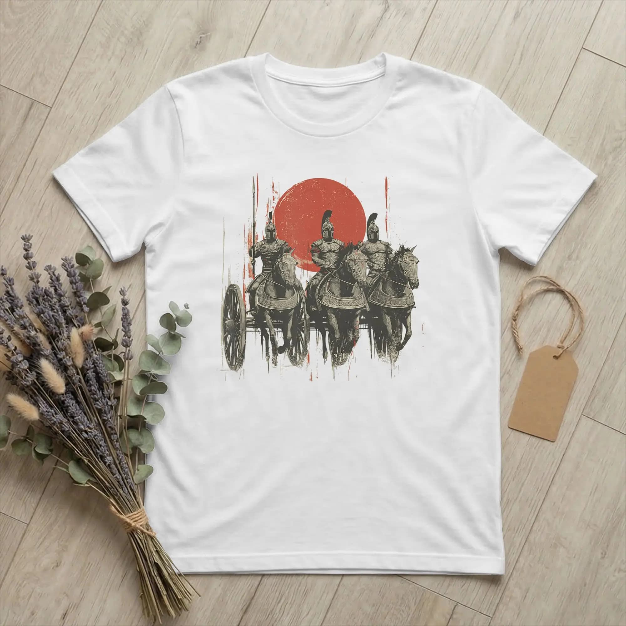 Casual Roman Legion Soldiers Cool Chariot Fight T-Shirt Men Crew Neck Cotton T Shirt Empire Short Sleeve Tee Plus Size Clothes