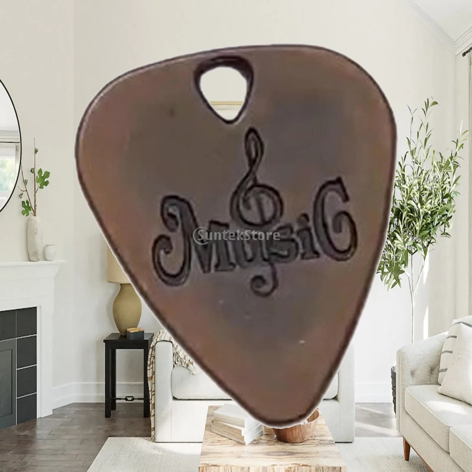 Guitar Pick Plectrum Zinc Alloy Patterned Finger Grip Musical Accessories for Electric Acoustic Guitar