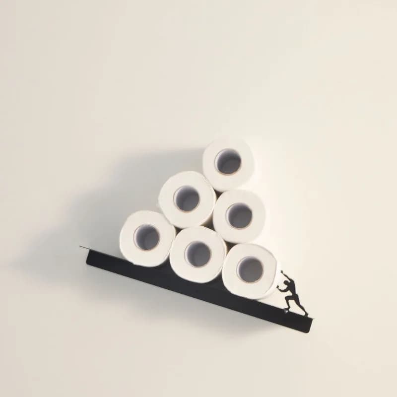 Portarotolo da Bagno, Porta Carta Igienica da Parete, Scaffale Portaoggetti da Parete per Soggiorno, Scaffale Creativo Multifunzionale per Bagno
