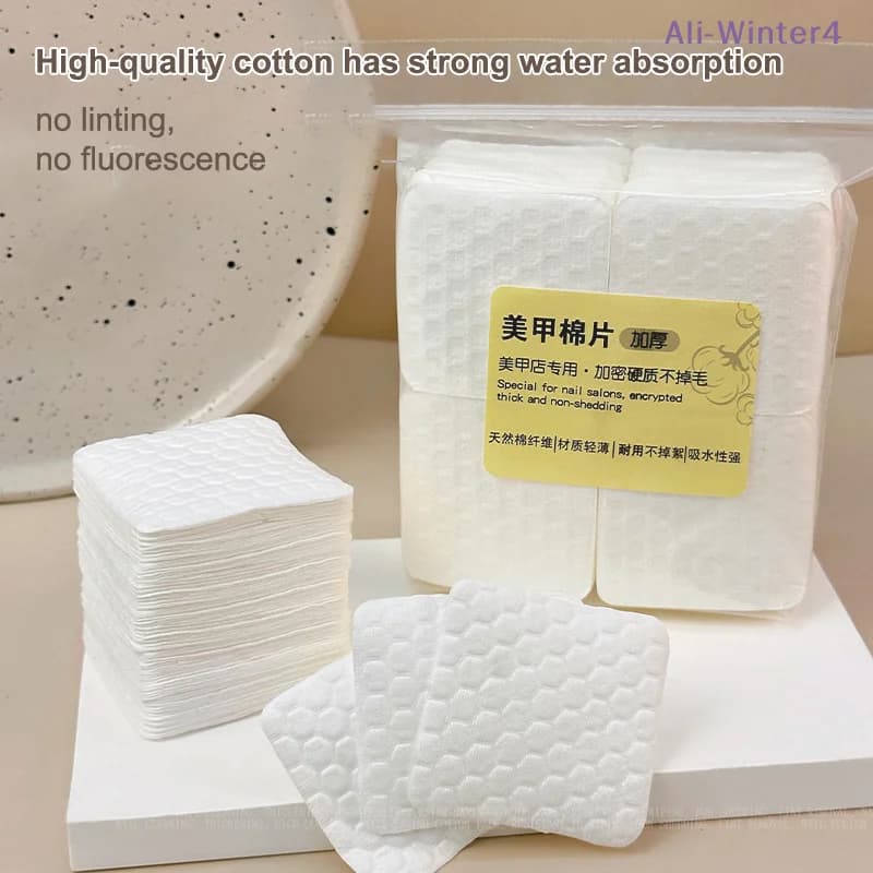 laWinter4 la200/500 pcs. Professional cotton tamps thickened for nail cleaning, without hair, for removing nail polish gel, tools for nail cleaning