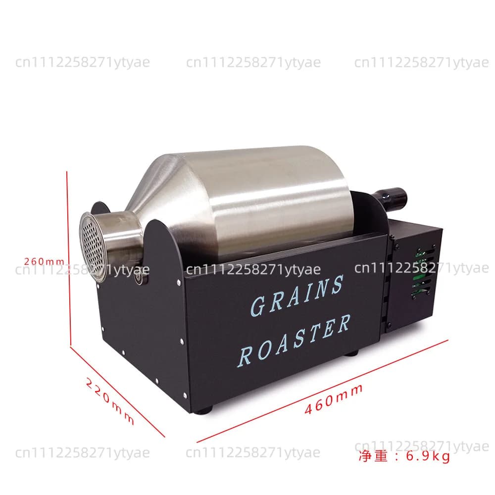 220V Coffee Bean Roasting Machine 1-1.25KG Roaster Capacity for Groundnut Grains Roaster