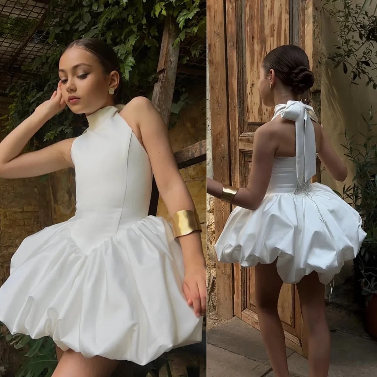 Abiti da ragazza di fiore bianchi senza maniche personalizzati per abiti da sposa con boccioli di fiori Abiti da prima comunione per feste di compleanno per bambini