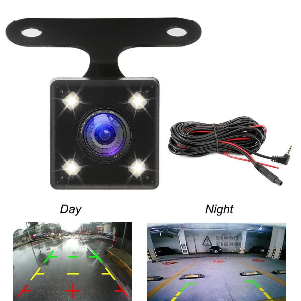 Telecamera per retromarcia per auto HD a 5 Pin telecamera per visione notturna a 12led retromarcia telecamera per parcheggio grandangolare a 170 gradi per accessori per auto