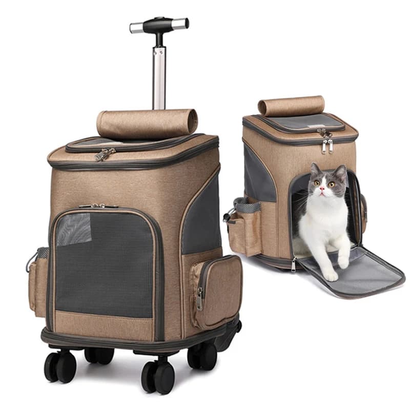 Zaino per passeggino per gatti per animali domestici Zaino da viaggio per trasporto Gabbia per trasporto per gatti Zaino da trasporto espandibile staccabile regolabile