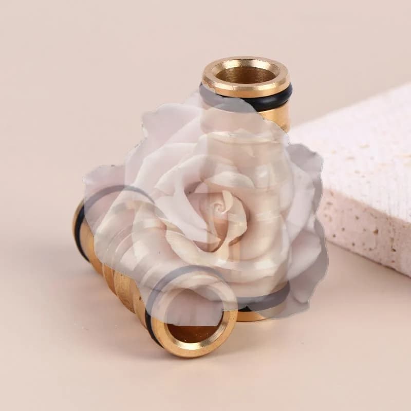 1/2/3Pcs 2 Way Garden Brass Hose Connector Joiner Coupler Watering Water Pipe Tap Male Water Pipe Repair Extension Joints